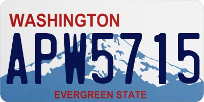 WA license plate APW5715