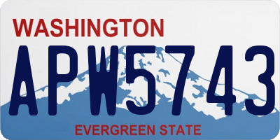 WA license plate APW5743