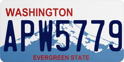 WA license plate APW5779