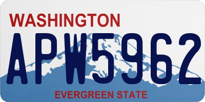 WA license plate APW5962