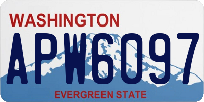 WA license plate APW6097