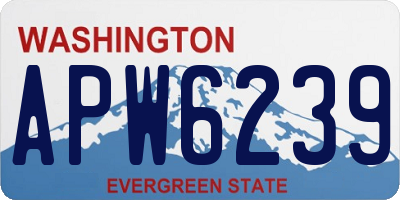 WA license plate APW6239
