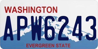 WA license plate APW6243