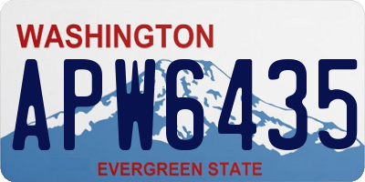 WA license plate APW6435