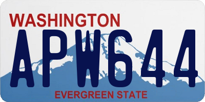 WA license plate APW644