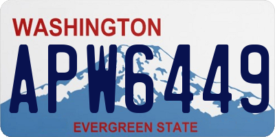 WA license plate APW6449