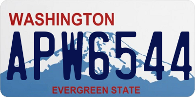 WA license plate APW6544
