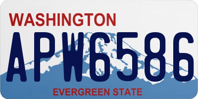 WA license plate APW6586