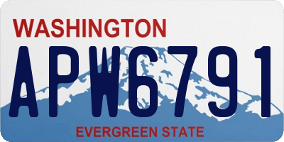 WA license plate APW6791