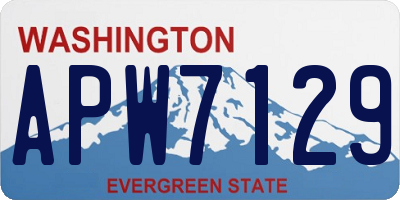 WA license plate APW7129