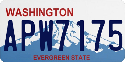 WA license plate APW7175