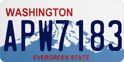 WA license plate APW7183