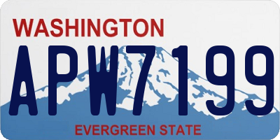 WA license plate APW7199