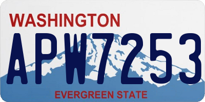 WA license plate APW7253
