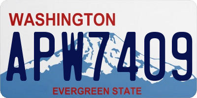 WA license plate APW7409