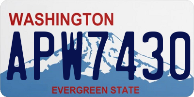 WA license plate APW7430