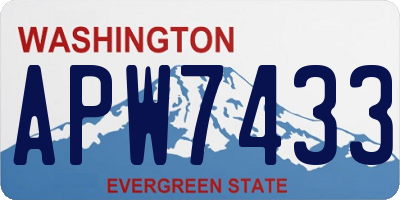 WA license plate APW7433