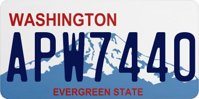 WA license plate APW7440