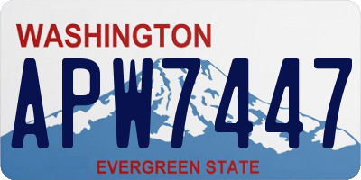 WA license plate APW7447