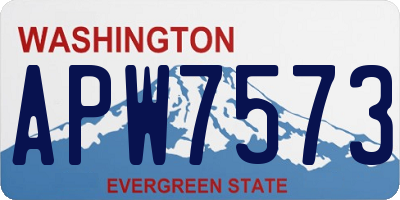WA license plate APW7573