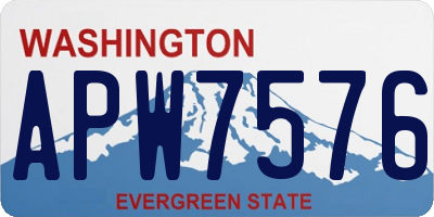 WA license plate APW7576