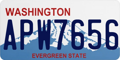 WA license plate APW7656