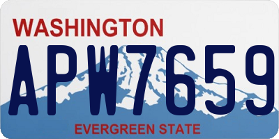 WA license plate APW7659