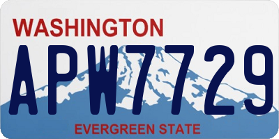 WA license plate APW7729