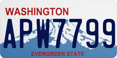 WA license plate APW7799