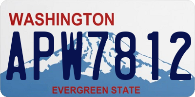 WA license plate APW7812