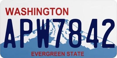 WA license plate APW7842