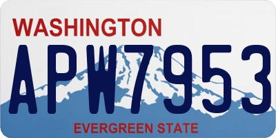 WA license plate APW7953