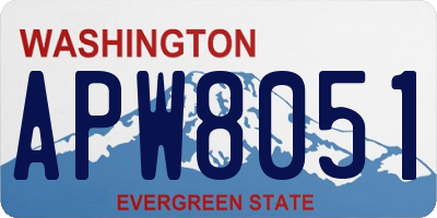 WA license plate APW8051