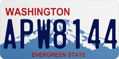 WA license plate APW8144