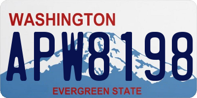 WA license plate APW8198