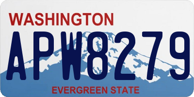 WA license plate APW8279