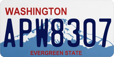 WA license plate APW8307