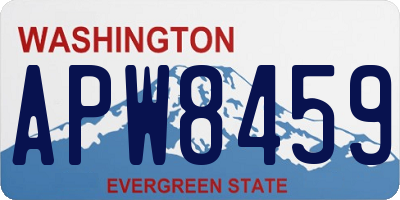 WA license plate APW8459