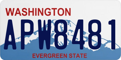 WA license plate APW8481