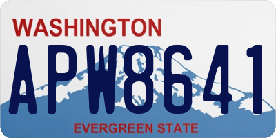 WA license plate APW8641