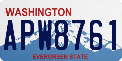 WA license plate APW8761