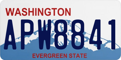 WA license plate APW8841