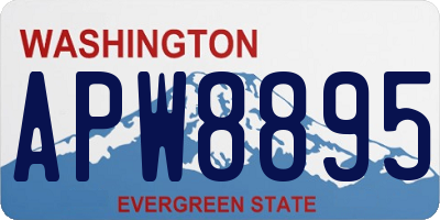 WA license plate APW8895