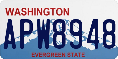 WA license plate APW8948