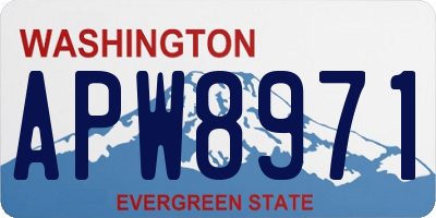 WA license plate APW8971