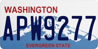 WA license plate APW9277