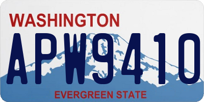 WA license plate APW9410
