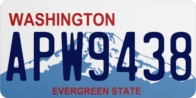 WA license plate APW9438