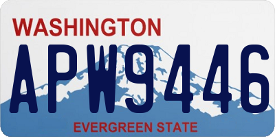 WA license plate APW9446