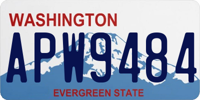 WA license plate APW9484
